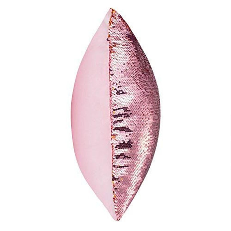 MOCOFO Glitter Pillow, Reversible Sequins Pillow Cover Magic Mermaid Fish Pillowcase Parkly Fun Flip Sequins Throw Pillow Cover Pink Gold Couch Cute Color Changing Decor Cushion Covers for Sofa16X16 - Image 2